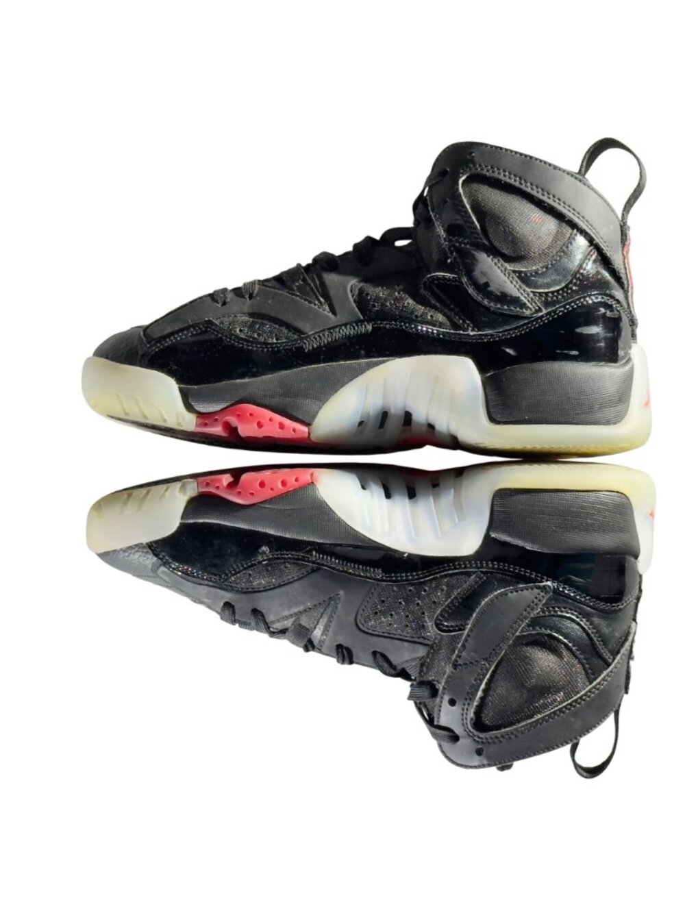 JORDAN Jumpman Two Trey Black Sneakers Retro Athletic Shoes Youth Size 6.5Y - Picture 7 of 10